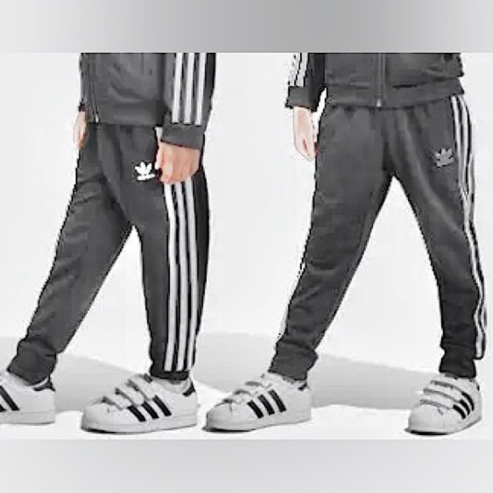 3/$20💥Adidas Like New Track Pants, Adicolor SST Training Pants, Gray & White